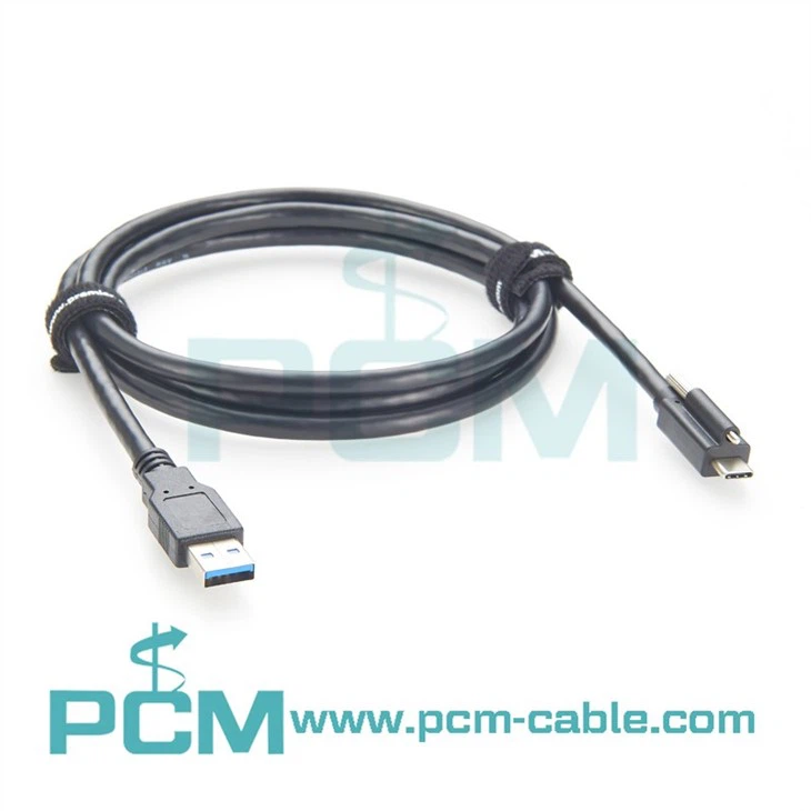 USB 3.2 Gen 1 Single Screw Lock Type-A to C Cable 5GB Data 3A Power