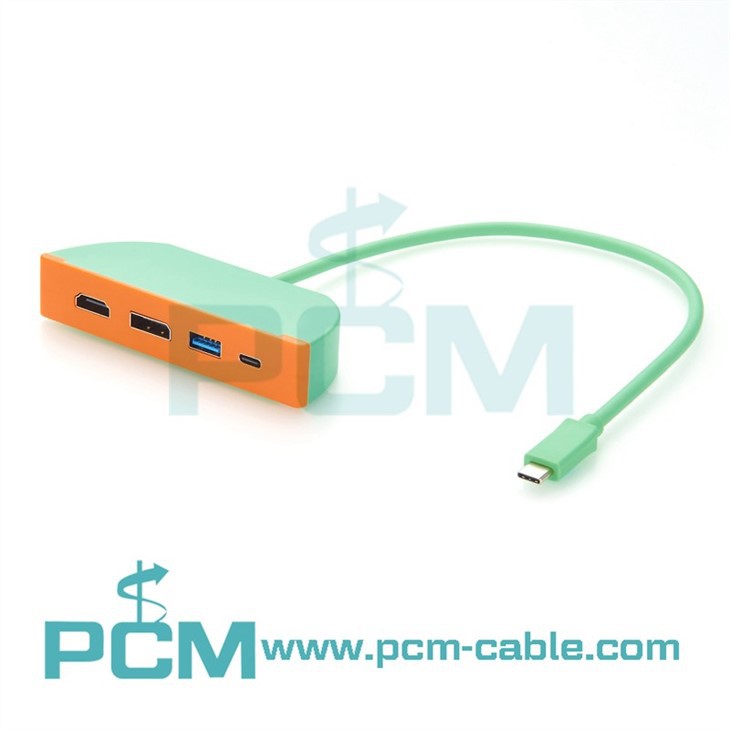 USB-C Dock USB-C to HDMIDP Multiport Panel Mount Adapter with 10Gbps USB-AC