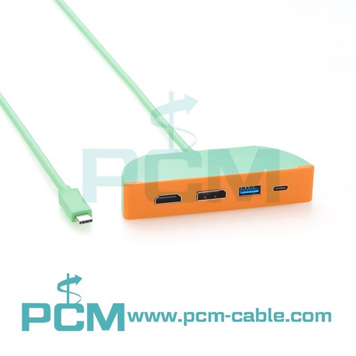usb docking station Front-Panel USB-C Dock Featuring 4K60 HDMI, DisplayPort, and USB Expansion