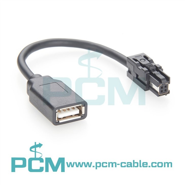 USB-A Female to HSC 4Pin Cable  Car Media Connection
