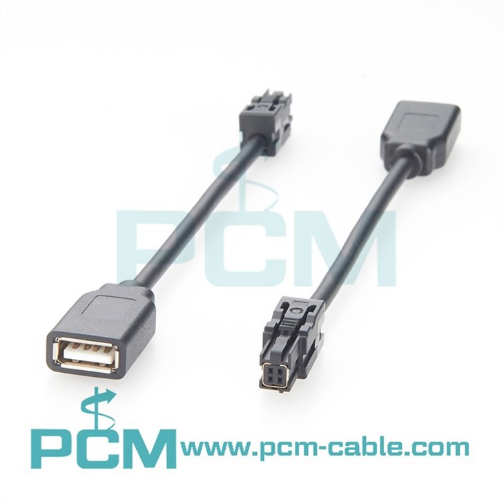 Car USB Female to HSC 4Pin Cable  OEM Automotive Harness